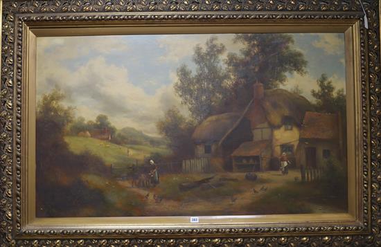 C. Vickers, oil on canvas, pastoral landscape, signed and dated 1924, 73 x 125cm